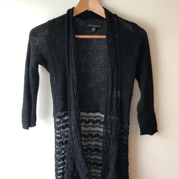 Cynthia Rowley Black Knit Duster - Picture 4 of 7